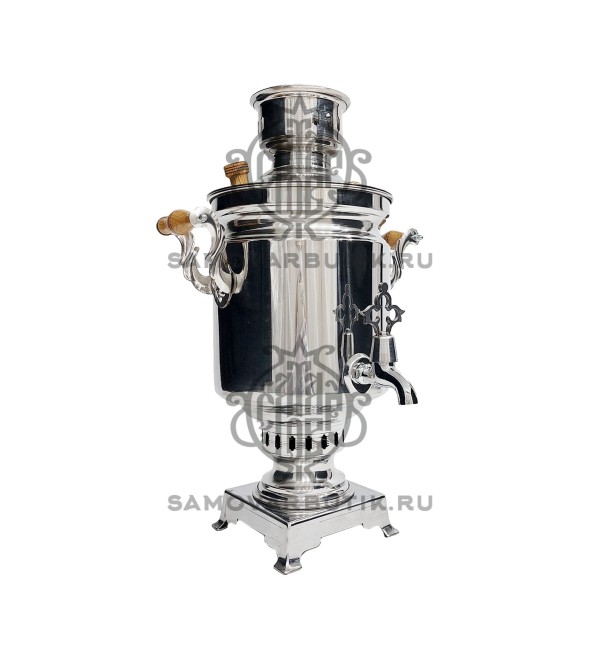 Самовар на дровах "Банка" 7 литров нержавеющая сталь