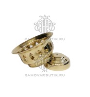 Комплект (корона и тушилка) для советского и современного тульского самовара латунный вариант 1