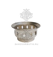 Корона (комфорка) для самовара d65 латунная никелированная