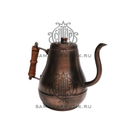 Чайник заварочный для самовара латунный патинированный (бурая патина) 1 литр