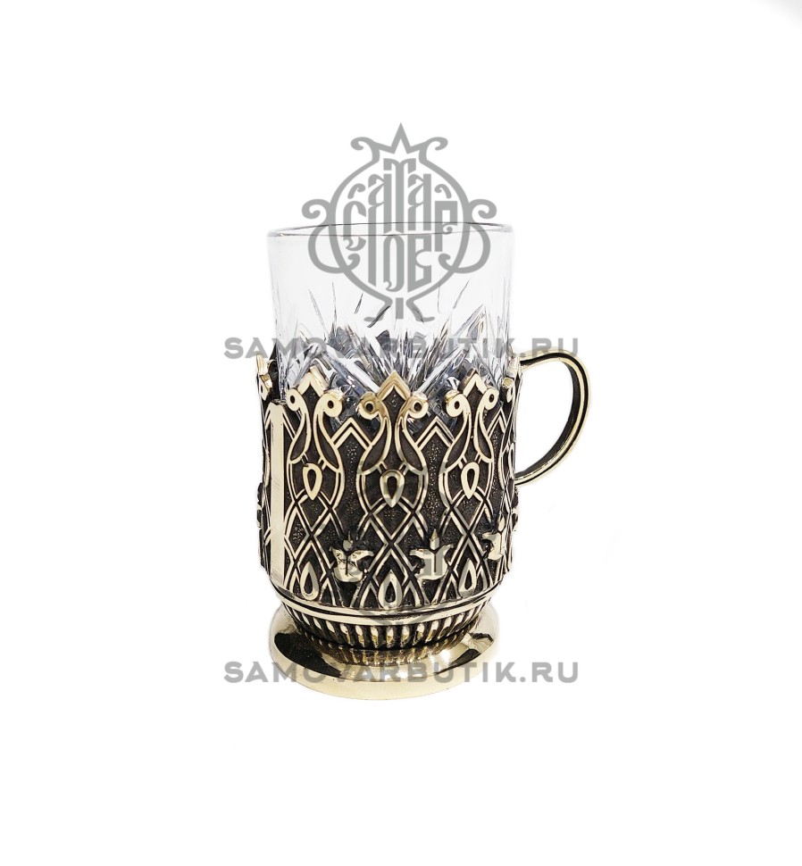 Подстаканник латунный "Царский" авторская работа
