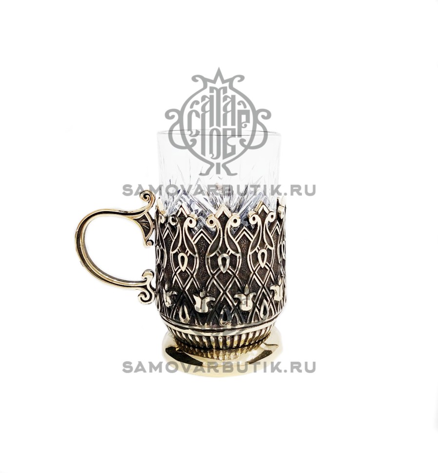 Подстаканник латунный "Царский" авторская работа