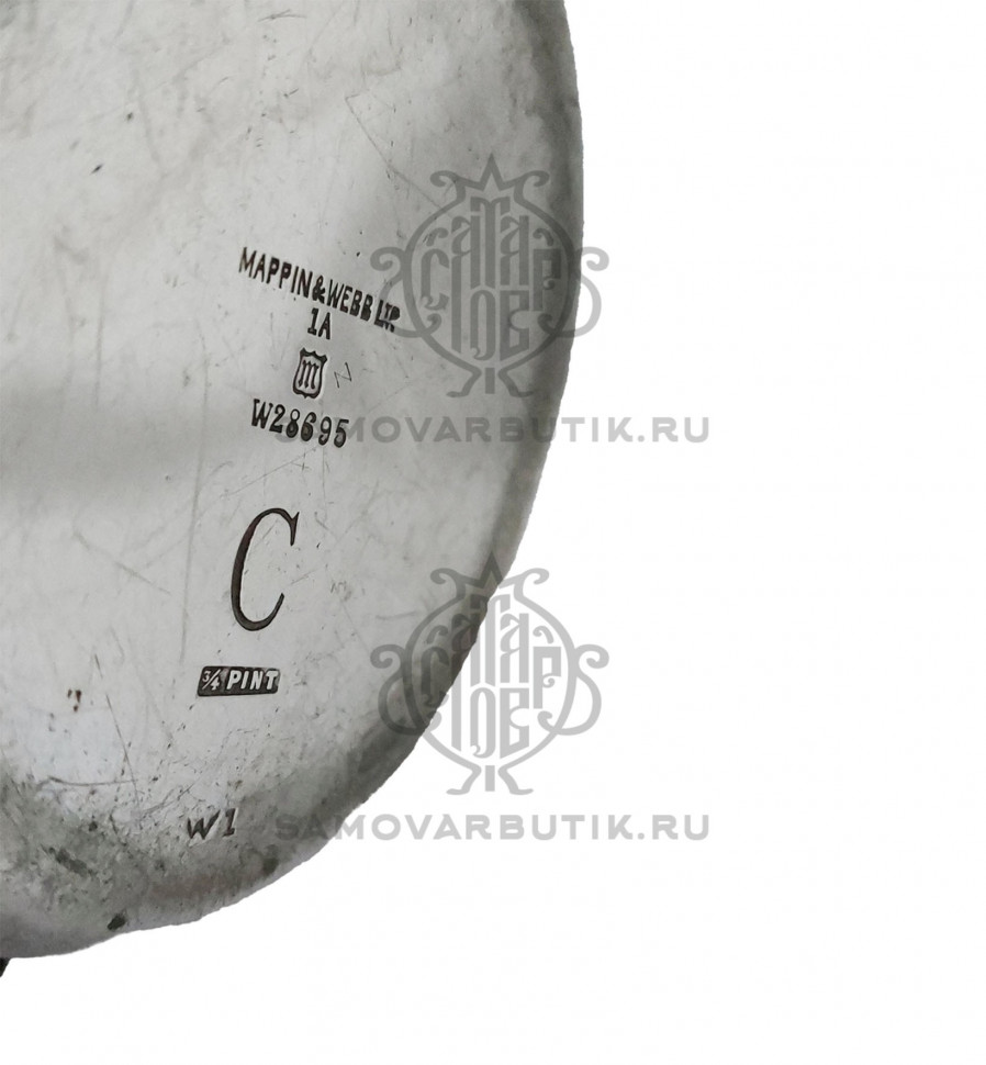 Чайник заварочный антикварный 0,35 литра "Mappin and Webb" серебрение