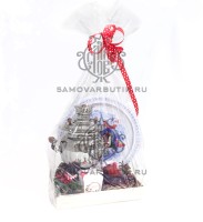 Самовар на дровах "Шар гранный" 3 литра в подарочном наборе серебристый