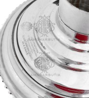 Самовар антикварный на дровах "Рюмка гранная" с византийскими ручками в никеле В.С. Баташев 5 литров