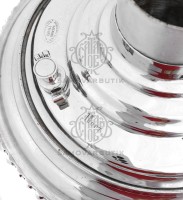 Самовар антикварный на дровах "Рюмка гранная" с византийскими ручками в никеле В.С. Баташев 5 литров