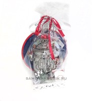 Самовар на дровах "Банка" 2,5 литра в подарочном наборе серебристый