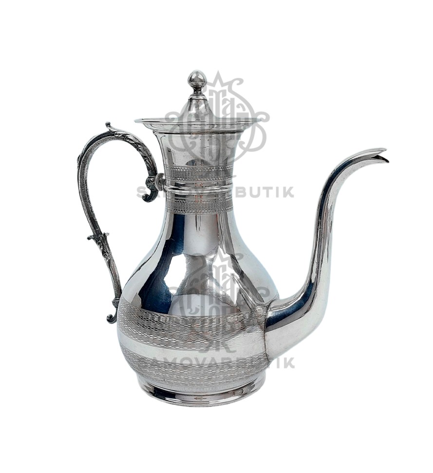 Чайник заварочный, антикварный 1,2 литр (серебрение, гравировка)
