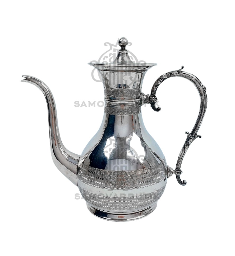 Чайник заварочный, антикварный 1,2 литр (серебрение, гравировка)