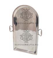 Поднос антикварный "Арка" Братья Воронцовы в родном никеле