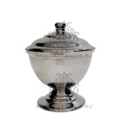 Сахарница латунная никелированная
