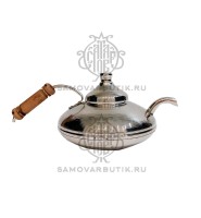 Чайник заварочный для самовара латунный никелированный 0,9 литров "Алладин"
