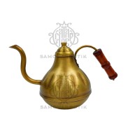 Чайник заварочный для самовара латунный патинированный 0,8 литр (бронзовая патина)