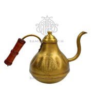 Чайник заварочный для самовара латунный патинированный 0,8 литр (бронзовая патина)