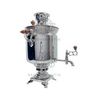 Самовар старинный на дровах "Банка" 7 литров Артель прогресс никелированный