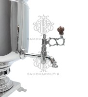 Самовар старинный на дровах "Банка" 7 литров Артель прогресс никелированный