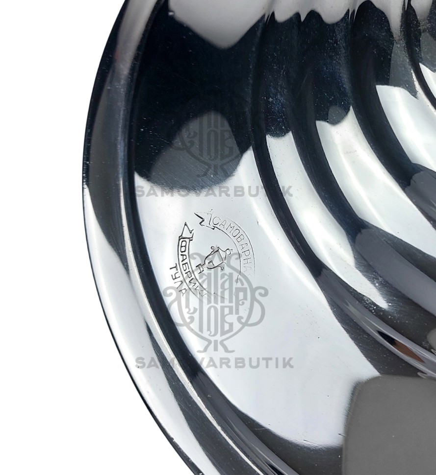 Самовар старинный на дровах "Банка" 7 литров Артель прогресс никелированный