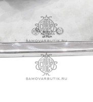 Поднос для самовара антикварный "Арка" с клеймом В. С. Баташева никелированный люкс