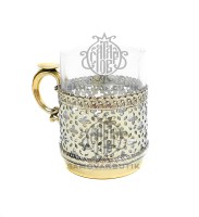 Подстаканник антикварный латунный с патинированием Norblin