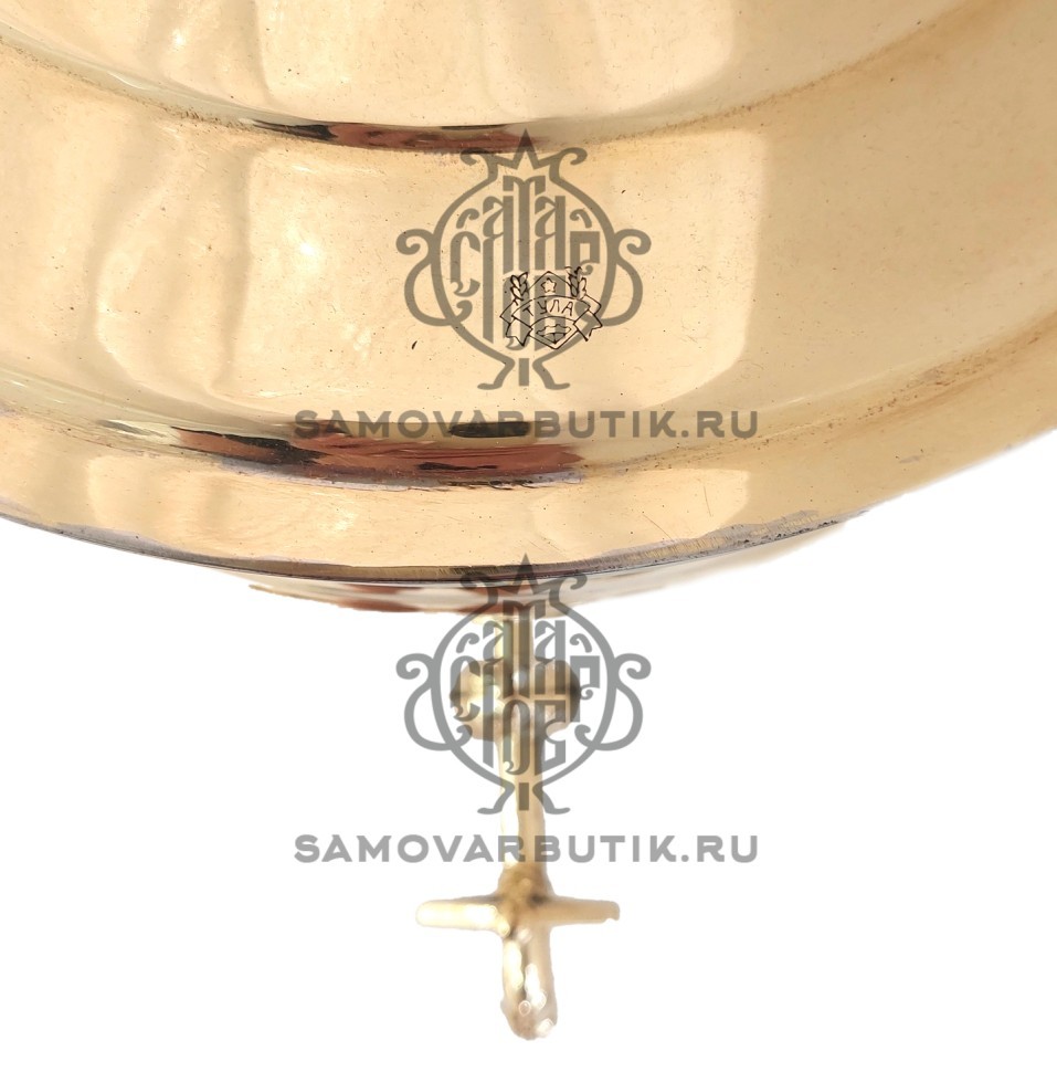 Самовар буфетный "Банка" 40 литров латунный