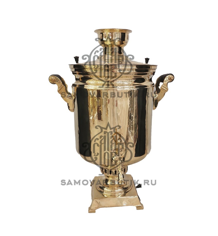 Самовар буфетный "Банка" 40 литров латунный