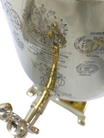 Самовар антикварный комбинированный на дровах "Банка" 5 литров с медалями В. С. Баташева латунь люкс