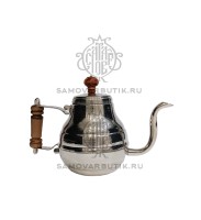 Чайник заварочный для самовара латунный никелированный 0,7 литров
