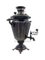 Самовар антикварный комбинированный "Рюмка" 6 литров Первое самоварное товарищество НЭП латунь в патине