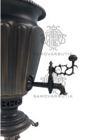 Самовар антикварный комбинированный "Рюмка" 6 литров Первое самоварное товарищество НЭП латунь в патине