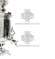 Самовар антикварный на дровах "Банка" 7 литров Б. Г. Тейле латунный никелированный люкс