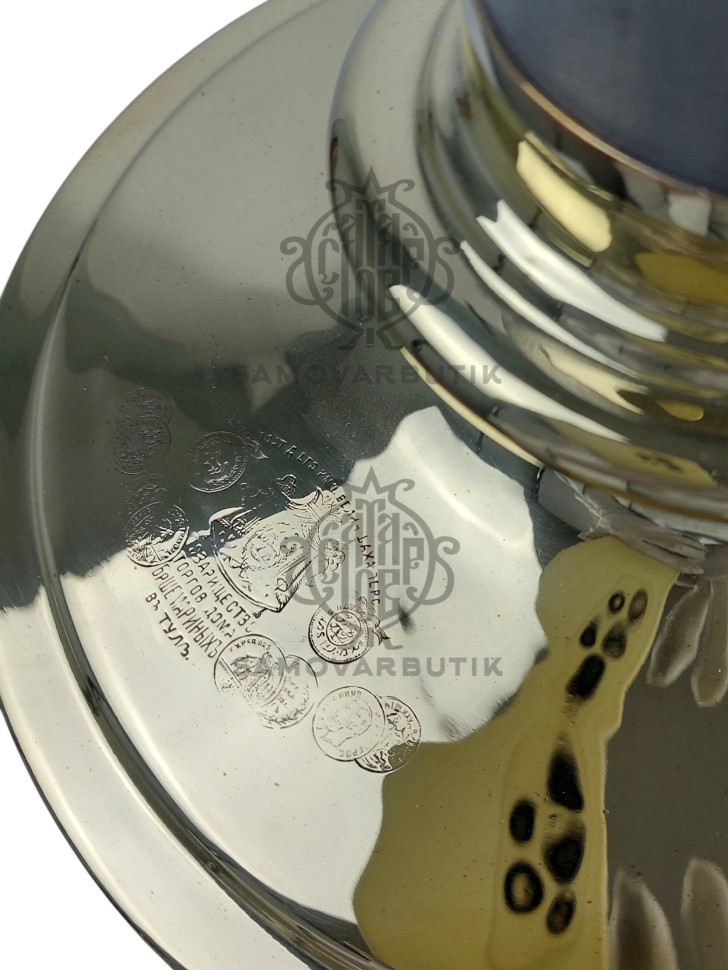 Самовар антикварный на дровах "Банка" 6,5 литров Братья Шемарины латунь люкс