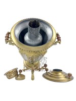 Самовар антикварный на дровах "Рюмка с гранями"  6 литров Братья Шемарины латунь в патине