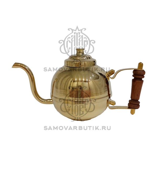 Чайник для самовара латунный 0,5 литров круглый