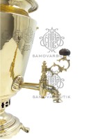 Самовар антикварный на дровах "Рюмка" с медалями 6 литров В.С. Баташев латунь 