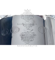 Самовар антикварный на дровах "Ваза с медалями" в никеле 6,5-7 литров Н.И. Баташев г. Тула