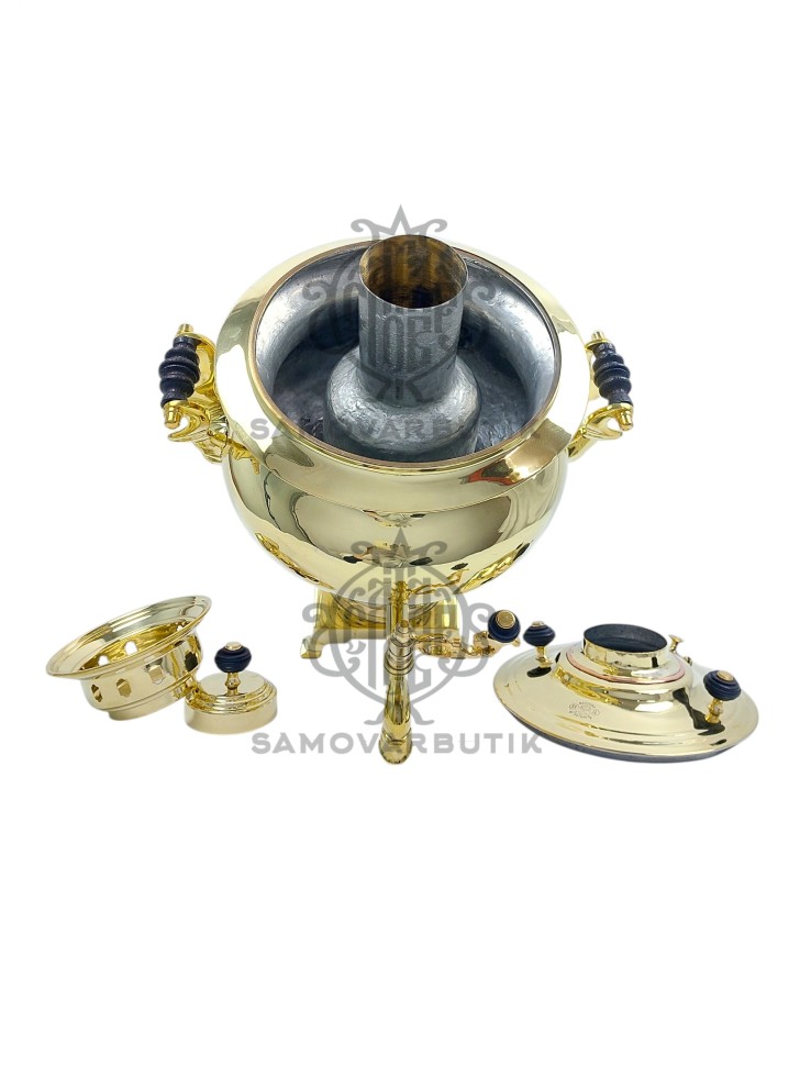 Самовар антикварный на дровах "Ваза" 5 литров  Н.А. Воронцов латунь