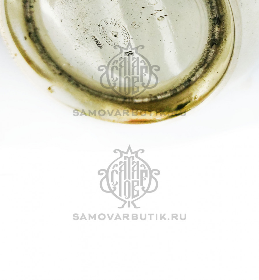 Сахарница антикварная латунная с крышкой "B. Hennenberg"