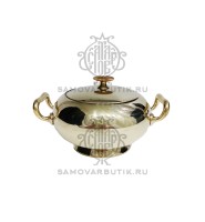 Сахарница антикварная латунная с крышкой "B. Hennenberg"