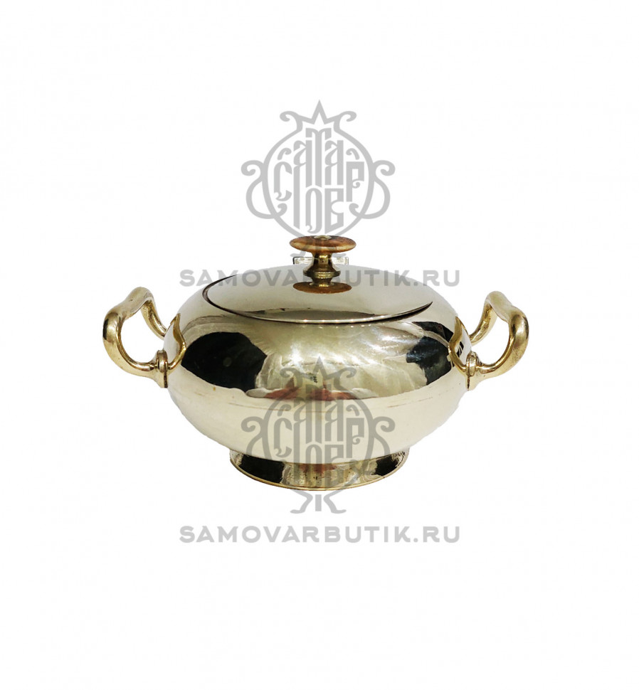 Сахарница антикварная латунная с крышкой "B. Hennenberg"