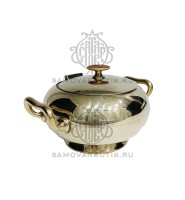 Сахарница антикварная латунная с крышкой "B. Hennenberg"