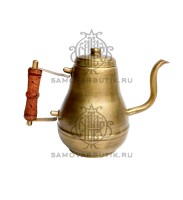 Чайник заварочный для самовара латунный патинированный 1 литр (бронзовая патина)