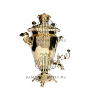 Самовар антикварный на дровах "Рюмка" 6 литров В. С. Баташева латунный люкс