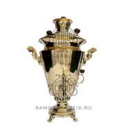 Самовар антикварный на дровах "Рюмка" 6 литров В. С. Баташева латунный люкс
