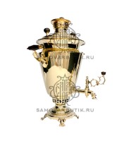 Самовар антикварный на дровах "Рюмка" 6 литров В. С. Баташева латунный люкс