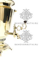 Самовар антикварный на дровах "Рюмка" 6 литров В. С. Баташева латунный люкс
