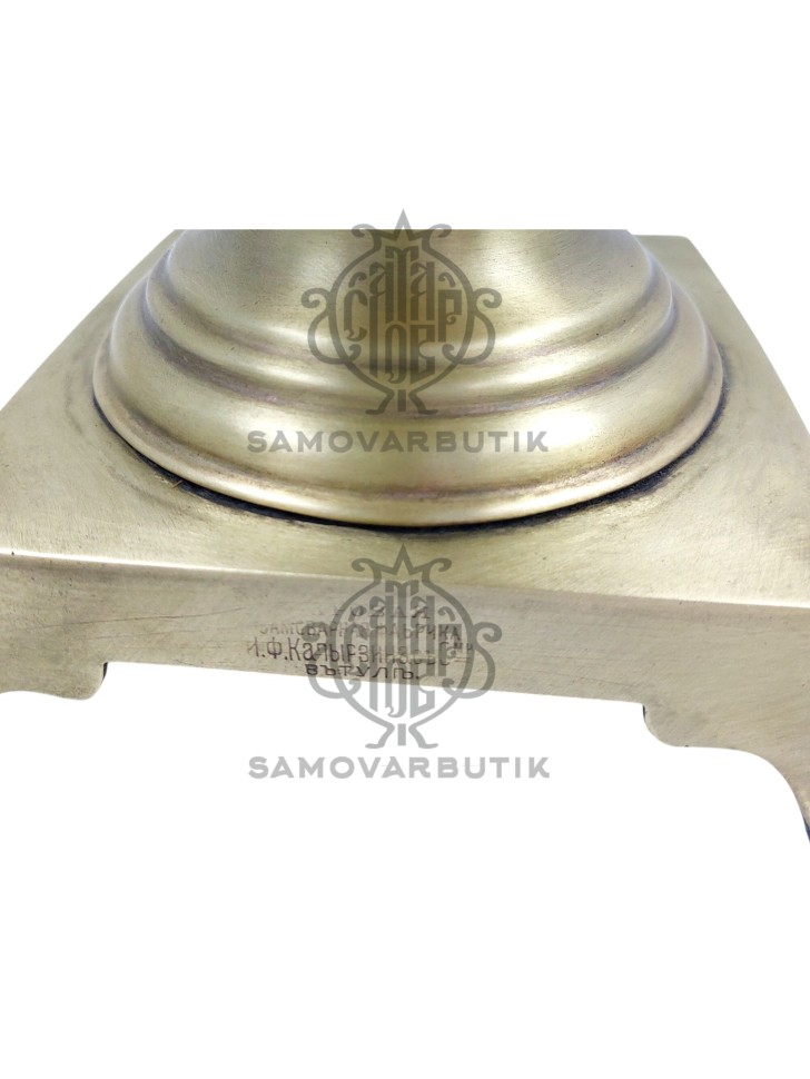 Самовар антикварный на дровах "Банка" с медалями 5 литров И.Ф. Капырзин латунь в патине
