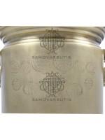 Самовар антикварный на дровах "Банка" с медалями 5 литров И.Ф. Капырзин латунь в патине