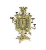 Самовар антикварный на дровах "Банка" с медалями 4,5 литра Н.И. Баташев 