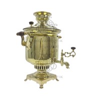 Самовар антикварный на дровах "Банка" с медалями 4,5 литра Н.И. Баташев 