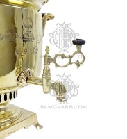 Самовар антикварный на дровах "Банка" с медалями 4,5 литра Н.И. Баташев 